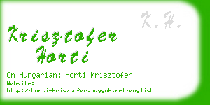 krisztofer horti business card